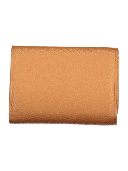 Lniany portfel Valentino Bags brązowy