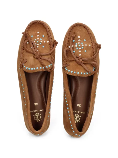 Велурени лоуфъри De Siena Shoes кафяво