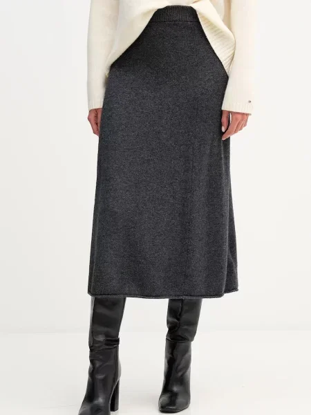 Tommy Hilfiger fustă de lână gri