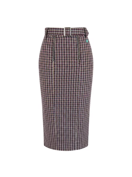 Spódnica midi Trussardi w kratę