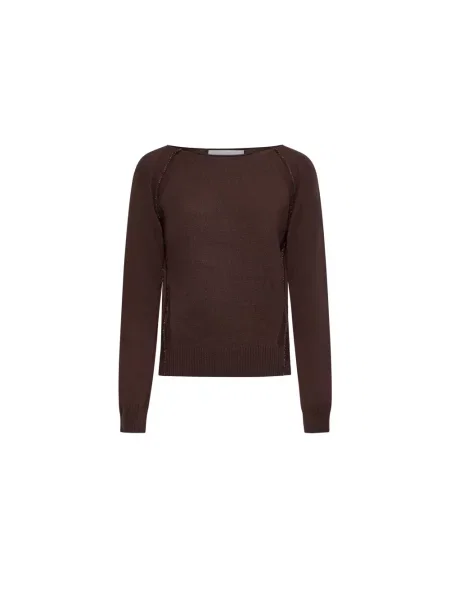 Sweter Silvian Heach wełniany brązowy