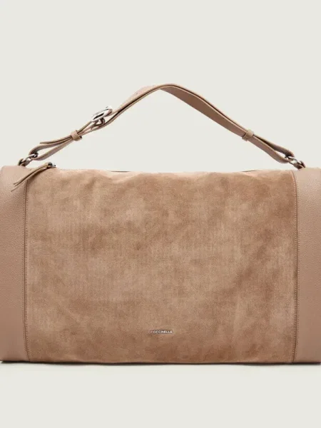 Coccinelle Geantă shopper Elinor | piele întoarsă bej