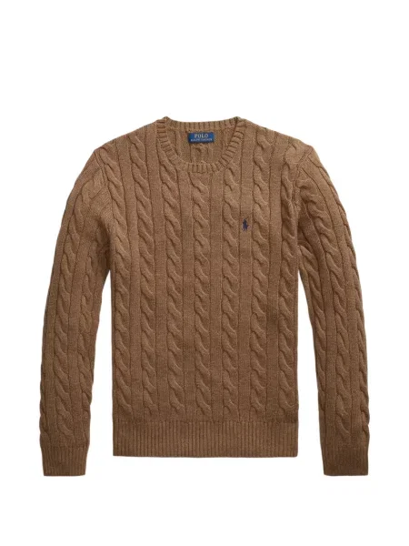 Tricou polo Polo Ralph Lauren cu glugă cu blană cu broderie roșu