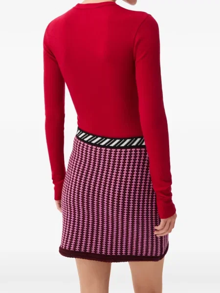 Fusta mini Versace de lână violet