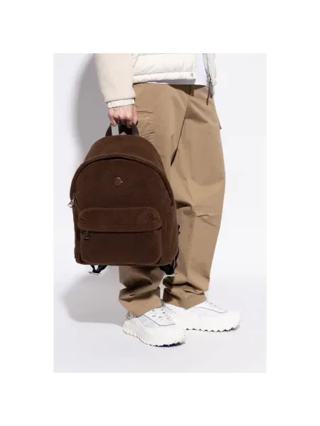 Plecak Moncler typu teddy brązowy