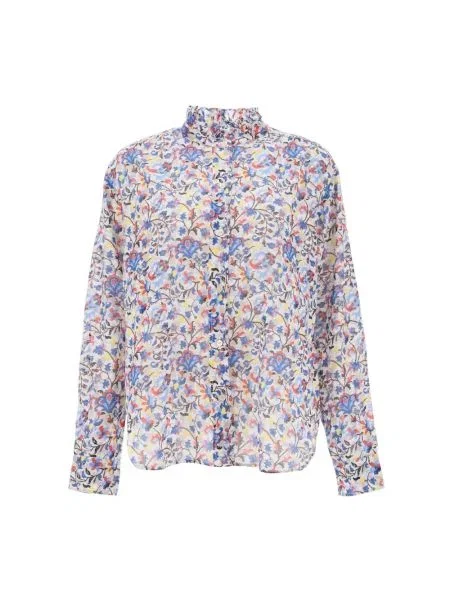 Top Isabel Marant Etoile w kwiatki niebieski