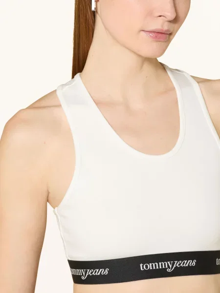 Tommy Jeans Biustonosz Sportowy weiss biały