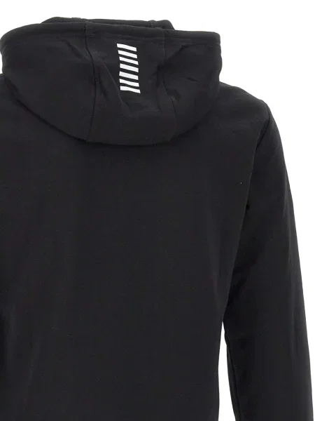 Разтягам суичър с качулка Ea7 Emporio Armani черно