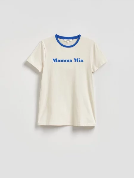 Reserved Tricou cu imprimeu bej