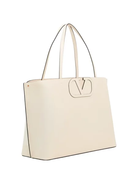 Geantă shopper Valentino Garavani alb