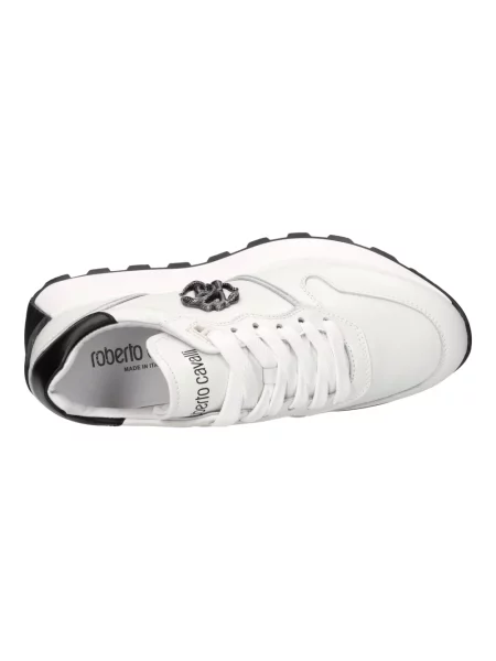 Sneakersy Roberto Cavalli skórzane białe
