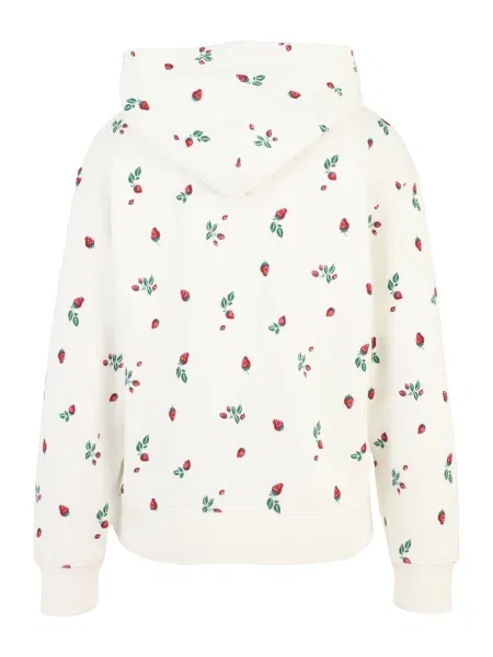 Gap Petite Mikina V-NEW HERITAGE PO trávovo zelená / červená melírovaná biela