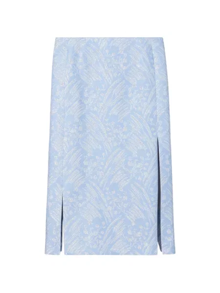 Virágos jacquard szoknya Tory Burch kék
