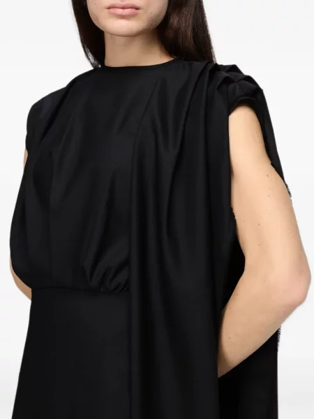 Rochie midi Crida drapată negru