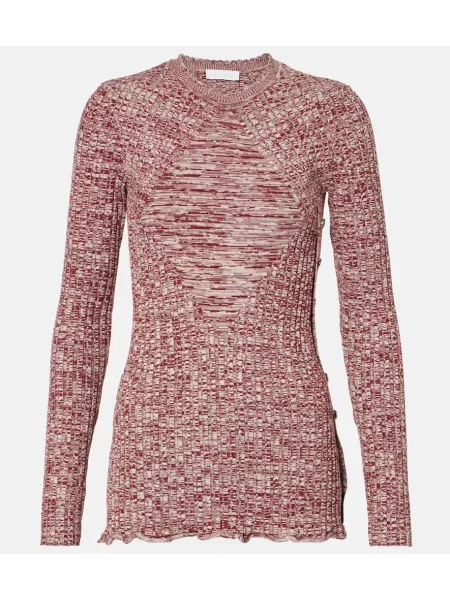 Pulover Rabanne tricotate bordo