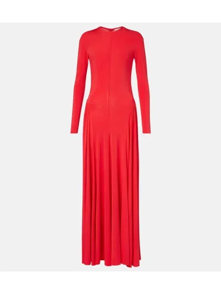 Rochie maxi Tove din jerseu de costum roșu