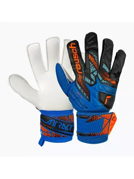Вратарски ръкавици Reusch Attrakt Solid електриково синьо/шокиращо оранжево синьо