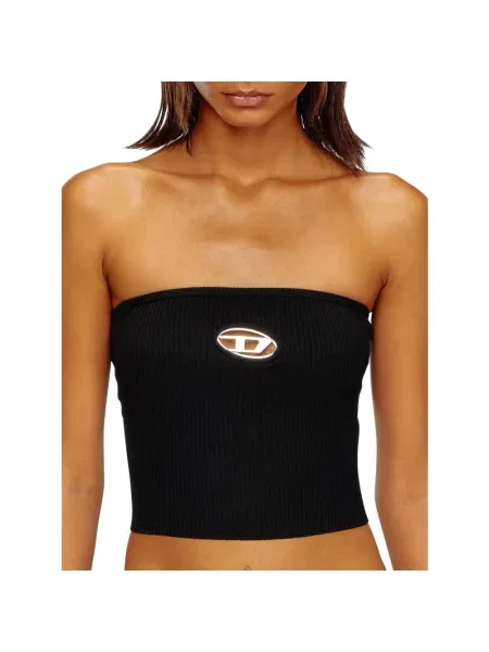 Top Diesel o krotszym kroju retro czarny