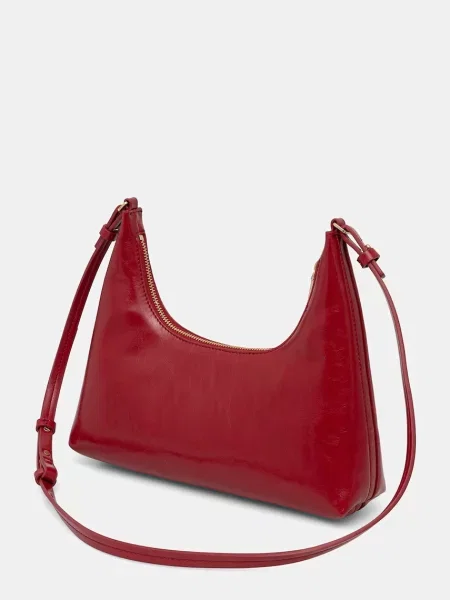 Calvin Klein Táska Foil Logo Glossy Conv Shoulder B Bordó piros