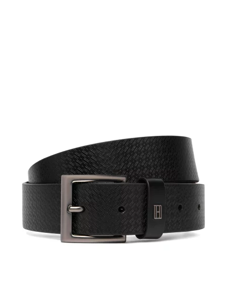 Diržas Tommy Hilfiger Th Soho Flag Aop juoda