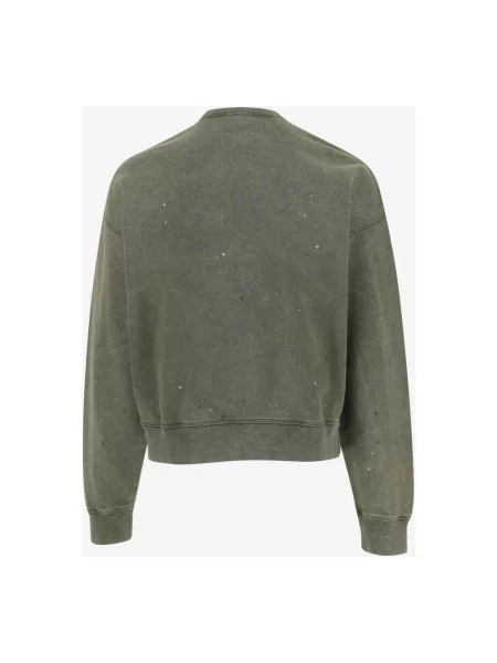 Bluzy Mężczyzna Zielony XL Bluza z efektem vintage Dsquared2 oliwkowa
