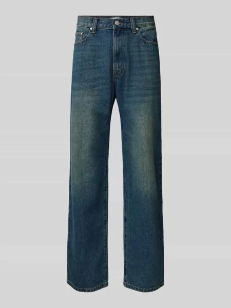 Jeansy o kroju regular fit z 5 Review niebieskie