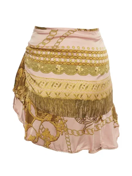 Fustă La Perla cu perle cu model floral plic roz