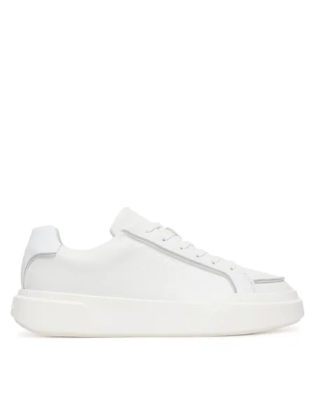 Calvin Klein Sneakers Chunky Cupsole Lace Up Lth Pinch alb
