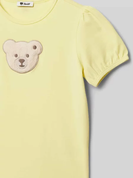 T-shirt z naszywką z motywem Steiff żółta
