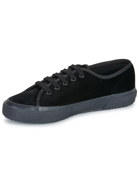 Bársony félcipő Superga fekete
