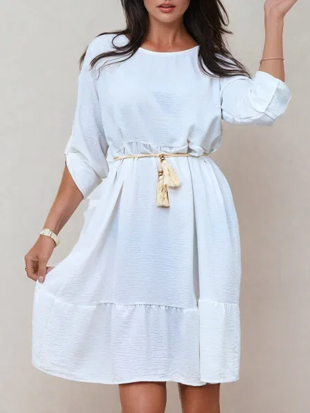 Rochie Resti de costum alb