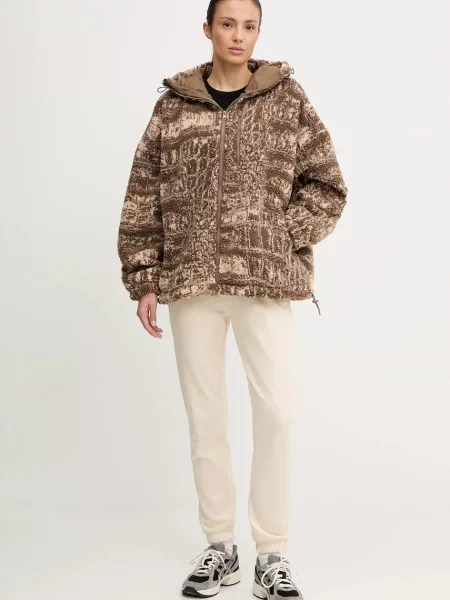 Свитер Adidas By Stella Mccartney с капюшоном коричневый