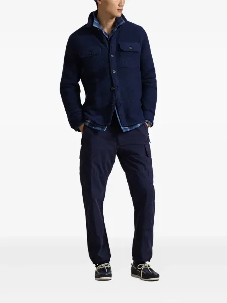 Șapcă Polo Ralph Lauren cu model herringbone din țesătură twill cu imagine albastru