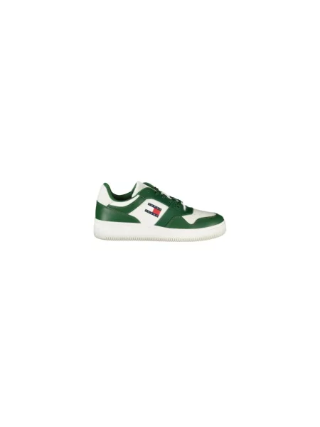Sneakersy Tommy Hilfiger skórzane zielone