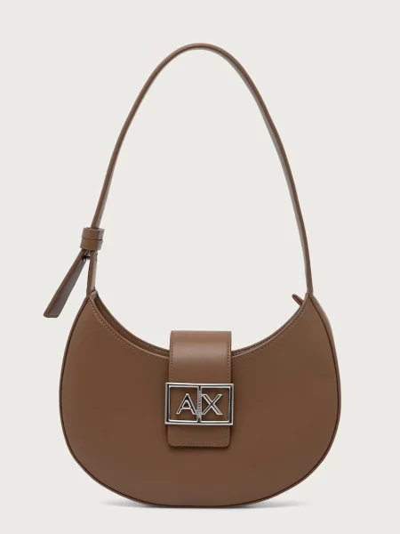 Armani Exchange geantă hobo de damă cu imitație de piele bej