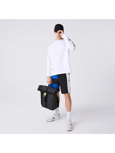 Lacoste Plecak Wodoodporny Z Nadrukiem Signature Print czarny