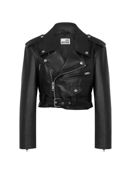 Cu centură decupat geacă Love Moschino negru