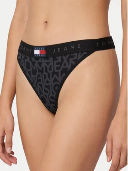 Tommy Hilfiger Underwear Bikinio kelnaitės tamsiai pilka / ryškiai raudona balta juoda