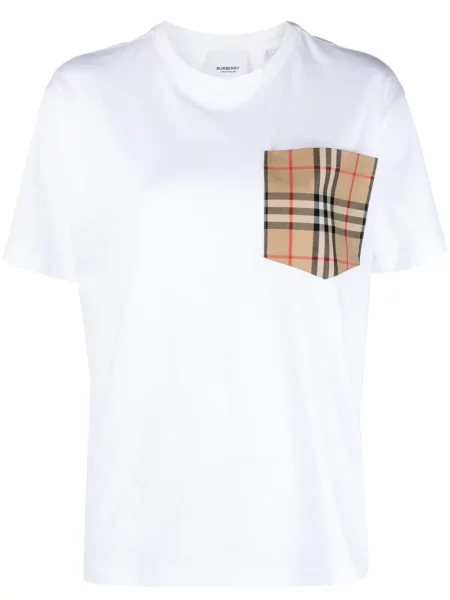 Tricou Burberry scurt alb