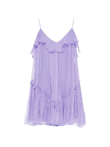 Rochie mini Nissa de mătase violet