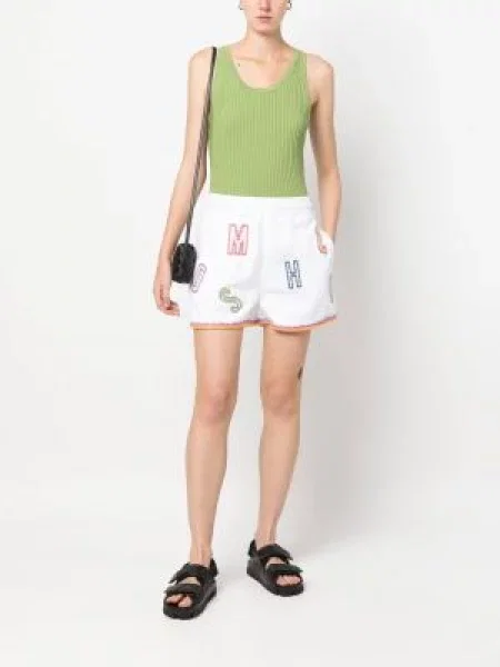 Nėriniuotos šortai Moschino balta