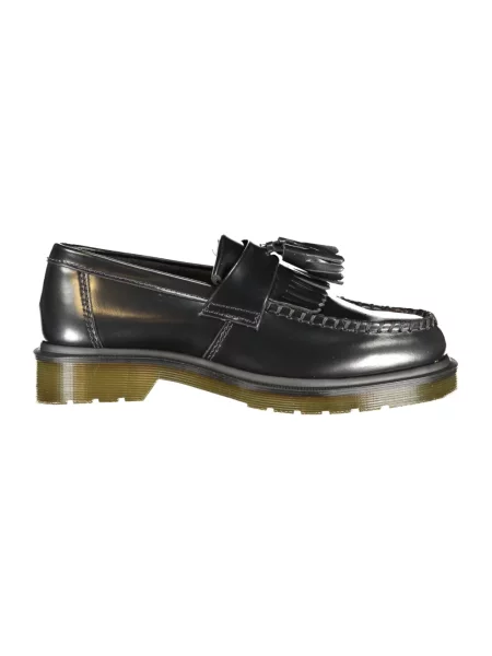 Półbuty Dr. Martens skórzane z frędzli czarne
