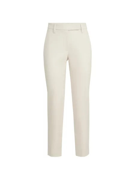 Pantaloni Brunello Cucinelli stretch alb