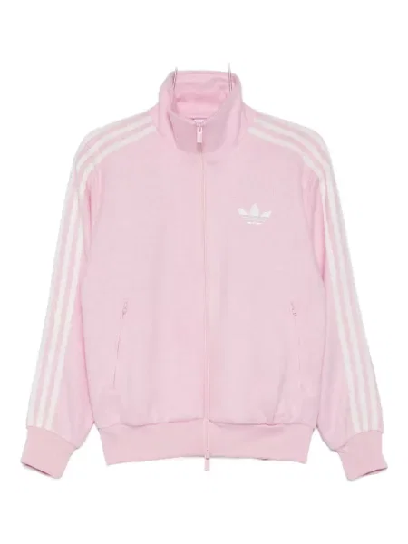 Spodnie Adidas w paski brązowe