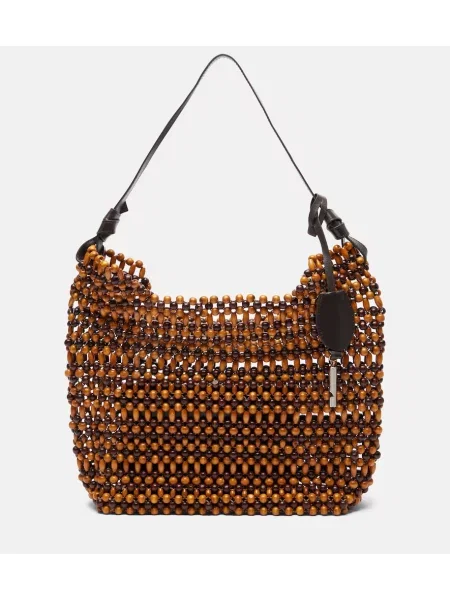 Geantă shopper Staud din piele maro