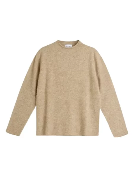 Sweter z golfem Sand beżowy