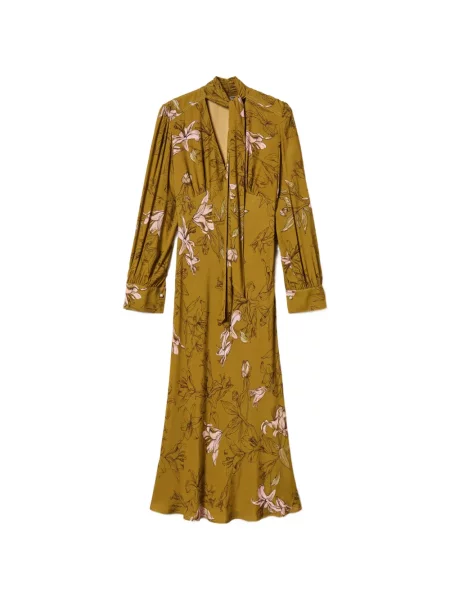 Rochie midi Twinset cu model floral maro