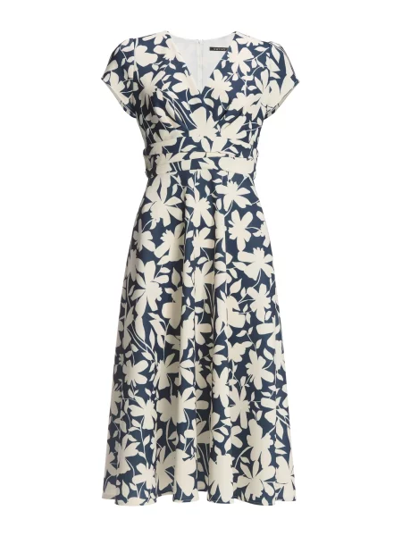 SWING Rochie albastru marin / natural alb