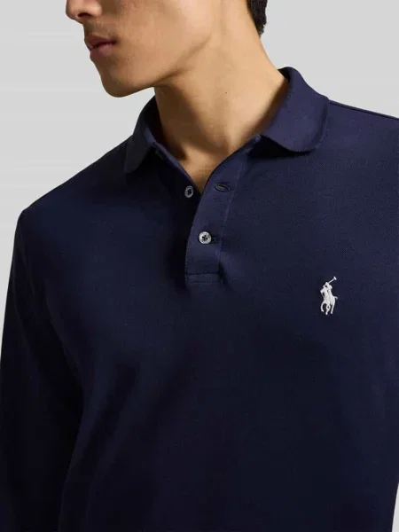 Koszulka polo o kroju regular fit z wyhaftowanym logo Polo Ralph Lauren granatowa
