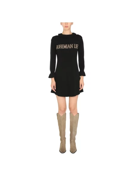 Krótka sukienka Alberta Ferretti czarna